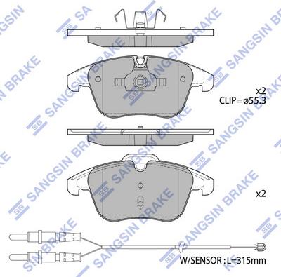 Hi-Q SP2207A - Kit pastiglie freno, Freno a disco autozon.pro