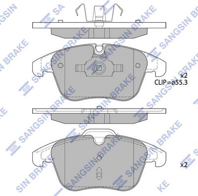 Hi-Q SP2207 - Kit pastiglie freno, Freno a disco autozon.pro