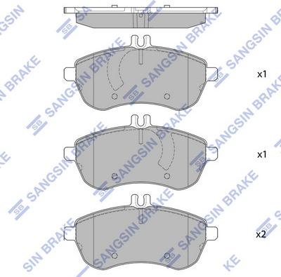 Hi-Q SP2284 - Kit pastiglie freno, Freno a disco autozon.pro