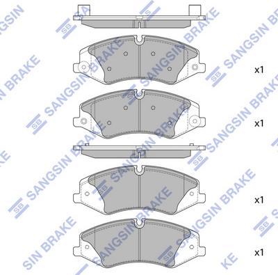 Hi-Q SP2238 - Kit pastiglie freno, Freno a disco autozon.pro