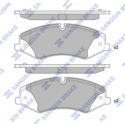 Hi-Q SP2233 - Kit pastiglie freno, Freno a disco autozon.pro