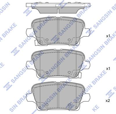 Hi-Q SP2729 - Kit pastiglie freno, Freno a disco autozon.pro