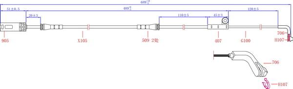 Hi-Q SWS1512 - Contatto segnalazione, Usura past. freno / mat. d'attrito autozon.pro