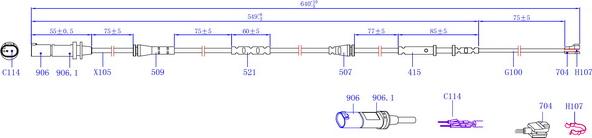 Hi-Q SWS1601 - Contatto segnalazione, Usura past. freno / mat. d'attrito autozon.pro