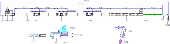 Hi-Q SWS1704 - Contatto segnalazione, Usura past. freno / mat. d'attrito autozon.pro