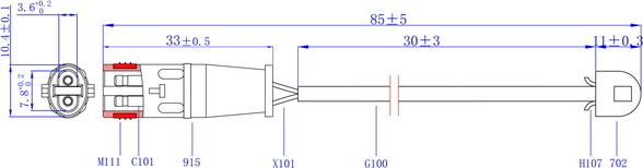 Hi-Q SWS2500 - Contatto segnalazione, Usura past. freno / mat. d'attrito autozon.pro