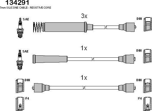 Hitachi 134291 - Kit cavi accensione autozon.pro