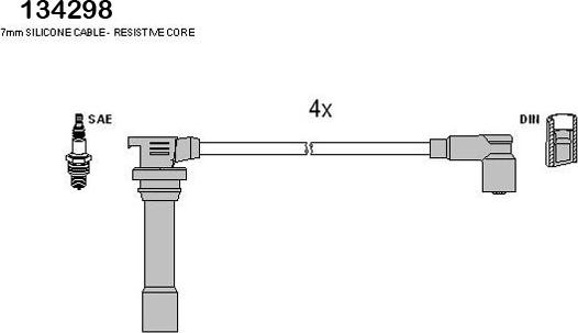 Hitachi 134298 - Kit cavi accensione autozon.pro