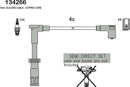 Hitachi 134266 - Kit cavi accensione autozon.pro