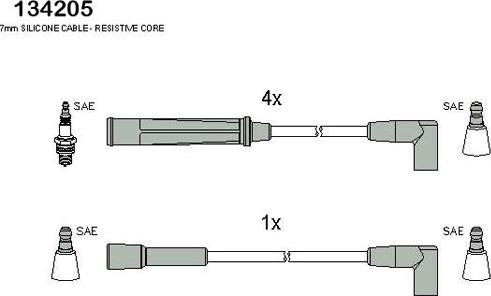 Hitachi 134205 - Kit cavi accensione autozon.pro