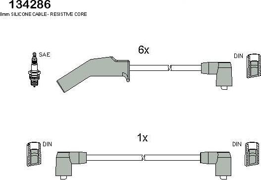 Hitachi 134286 - Kit cavi accensione autozon.pro