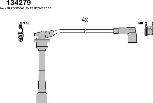 Hitachi 134279 - Kit cavi accensione autozon.pro