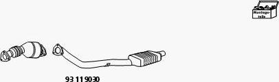 HJS 93 11 9030 - Kit retrofit,Cataliz. / Filtro antiful. particel.(sist. comb.) autozon.pro