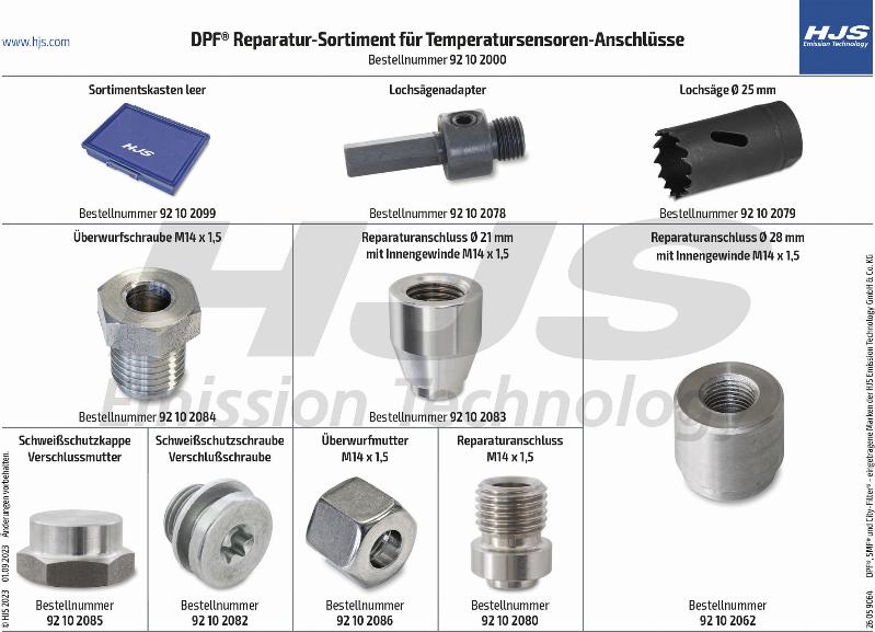 HJS 92 10 2000 - Filettatura termosaldabile, Sensore temp. gas di scarico autozon.pro