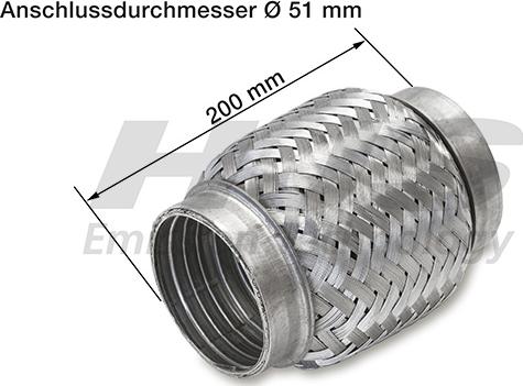 HJS 83 00 8501 - Flessibile, Impianto gas scarico autozon.pro