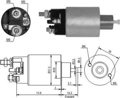 Hoffer 46099 - Elettromagnete, Motore d'avviamento autozon.pro