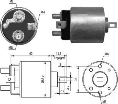 Hoffer 46092 - Elettromagnete, Motore d'avviamento autozon.pro