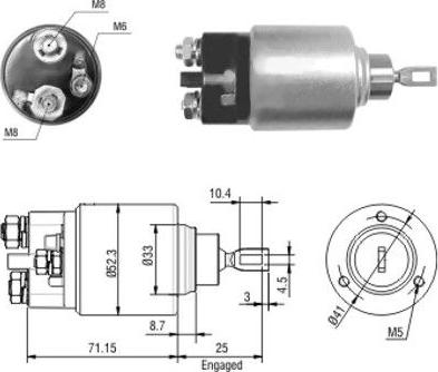 Hoffer 46044 - Elettromagnete, Motore d'avviamento autozon.pro