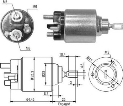 Hoffer 46043 - Elettromagnete, Motore d'avviamento autozon.pro