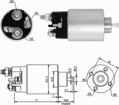 Hoffer 46058 - Elettromagnete, Motore d'avviamento autozon.pro