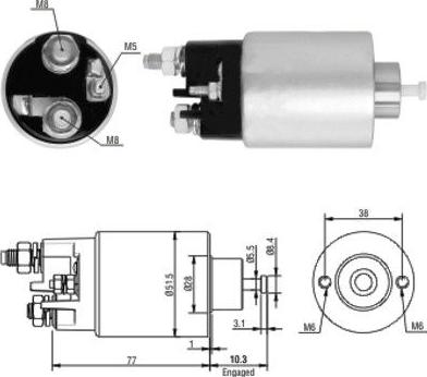 Hoffer 46014 - Elettromagnete, Motore d'avviamento autozon.pro