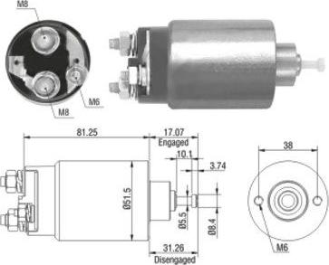 Hoffer 46082 - Elettromagnete, Motore d'avviamento autozon.pro