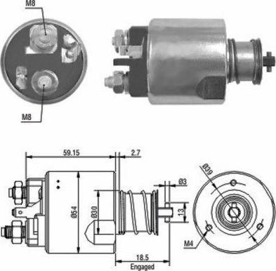 Hoffer 46087 - Elettromagnete, Motore d'avviamento autozon.pro