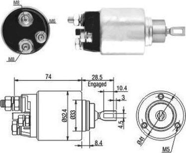 Hoffer 46034 - Elettromagnete, Motore d'avviamento autozon.pro