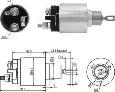 Hoffer 46033 - Elettromagnete, Motore d'avviamento autozon.pro