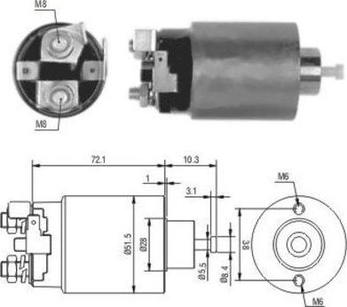 Hoffer 46025 - Elettromagnete, Motore d'avviamento autozon.pro