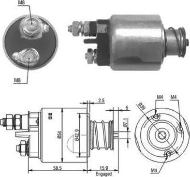 Hoffer 46020 - Elettromagnete, Motore d'avviamento autozon.pro