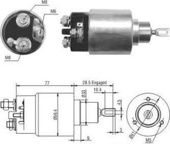 Hoffer 46028 - Elettromagnete, Motore d'avviamento autozon.pro