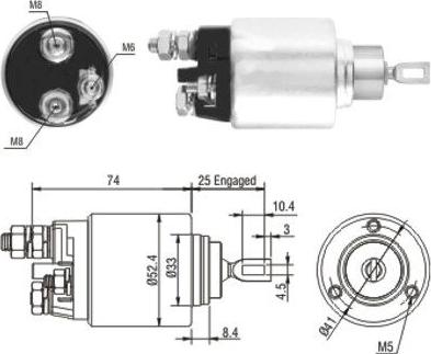 Hoffer 46144 - Elettromagnete, Motore d'avviamento autozon.pro