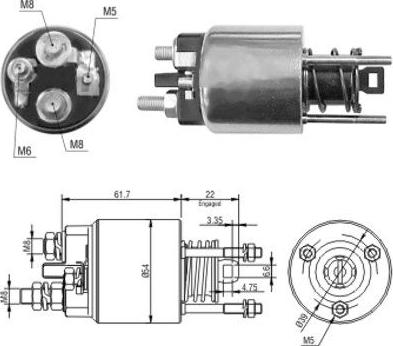 Hoffer 46145 - Elettromagnete, Motore d'avviamento autozon.pro