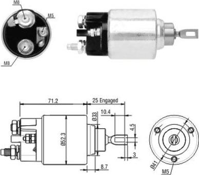 Hoffer 46154 - Elettromagnete, Motore d'avviamento autozon.pro