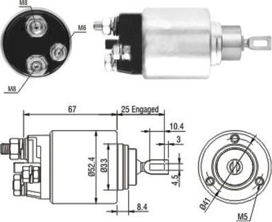 Hoffer 46151 - Elettromagnete, Motore d'avviamento autozon.pro