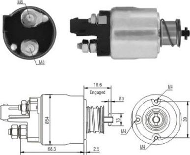 Hoffer 46158 - Elettromagnete, Motore d'avviamento autozon.pro