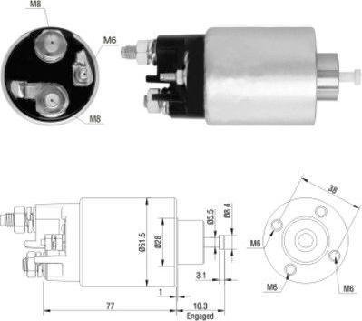 Hoffer 46157 - Elettromagnete, Motore d'avviamento autozon.pro