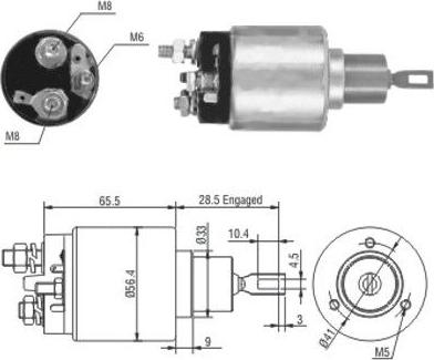 Hoffer 46164 - Elettromagnete, Motore d'avviamento autozon.pro