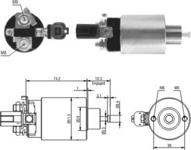 Hoffer 46161 - Elettromagnete, Motore d'avviamento autozon.pro