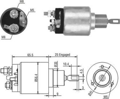 Hoffer 46103 - Elettromagnete, Motore d'avviamento autozon.pro