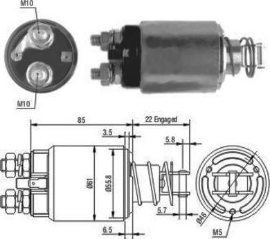 Hoffer 46119 - Elettromagnete, Motore d'avviamento autozon.pro