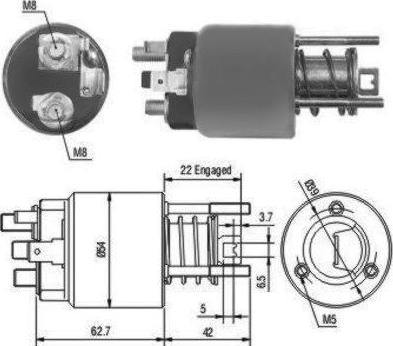 Hoffer 46111 - Elettromagnete, Motore d'avviamento autozon.pro