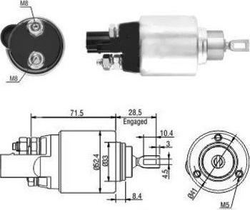 Hoffer 46181 - Elettromagnete, Motore d'avviamento autozon.pro