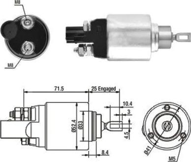 Hoffer 46132 - Elettromagnete, Motore d'avviamento autozon.pro