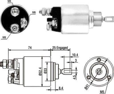 Hoffer 46129 - Elettromagnete, Motore d'avviamento autozon.pro