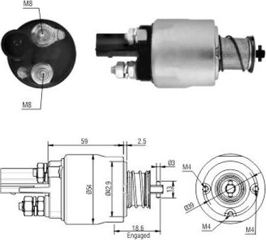 Hoffer 46126 - Elettromagnete, Motore d'avviamento autozon.pro