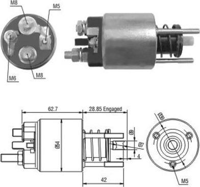 Hoffer 46128 - Elettromagnete, Motore d'avviamento autozon.pro