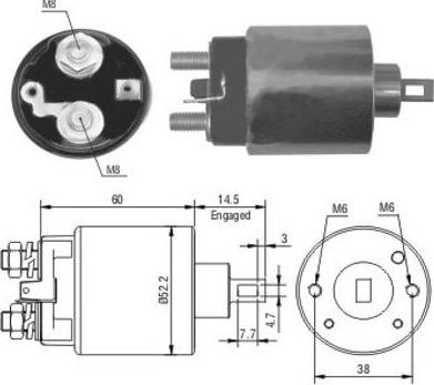 Hoffer 46174 - Elettromagnete, Motore d'avviamento autozon.pro