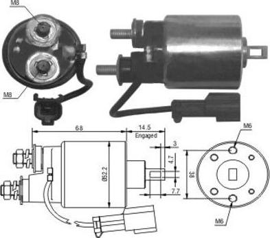 Hoffer 46175 - Elettromagnete, Motore d'avviamento autozon.pro